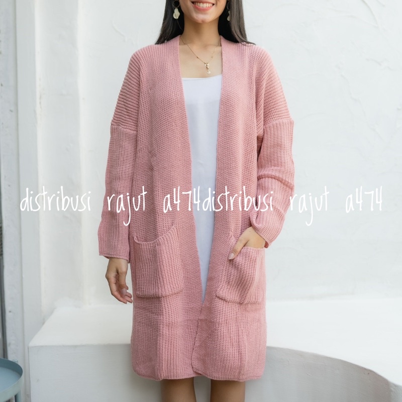 LONG BION OUTER KARDIGAN OVERSIZE LAVELLA OUTER  PANJANG RAJUT PREMIUM