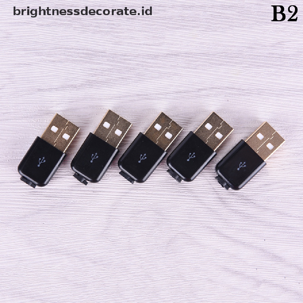 10pcs / Lot Adapter Konektor Usb Male Lapis Nikel Emas