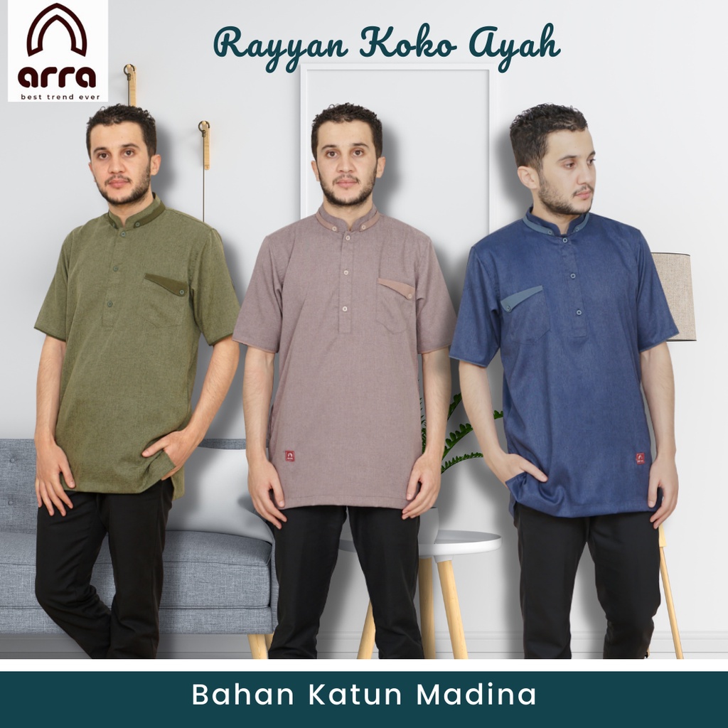 Baju Koko Pria Kemeja Pria Lengan Pendek Koko Dewasa Baju Koko Dewasa Koko Pria Baju Muslim Pria War