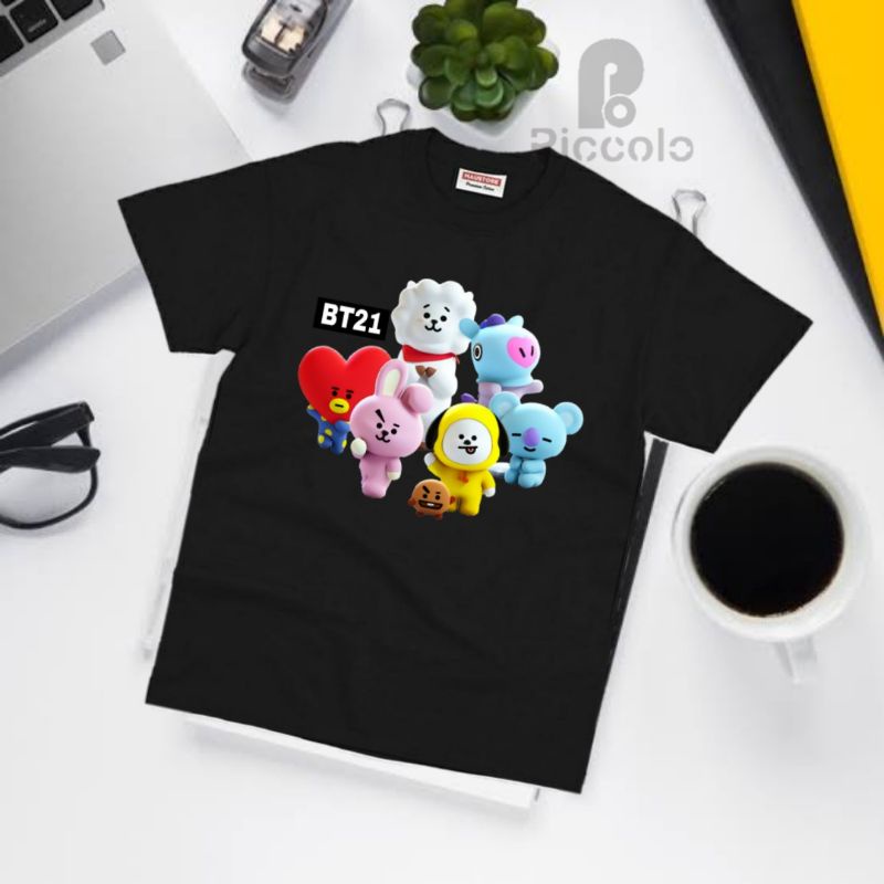 baju kaos anak bts 21 bahan catoon (free nama anak)