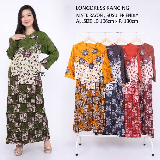 GROSIR  LONGDRES RAYON KACING / LONGDRES ADEM