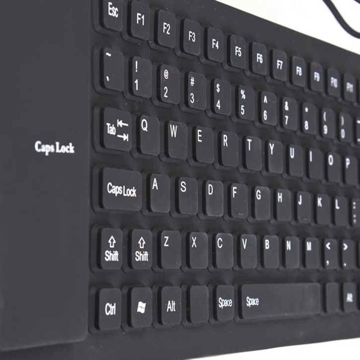 Trend-Keyboard Elastis USB 2.0 Keyboard Flexible Kabel Silicon Keyboard Lipat Waterproof Anti air Flexibel