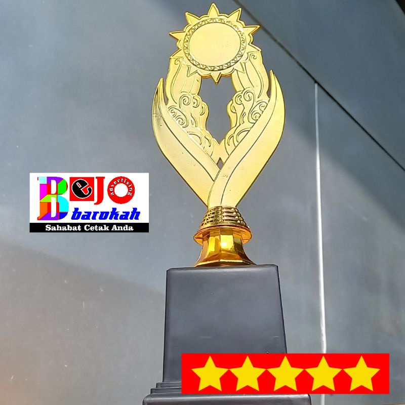 Piala/trophy standart + tingkatan tinggi -+33cm
