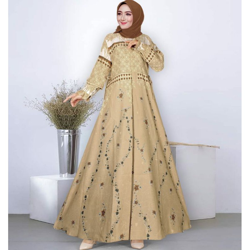 GAMIS JULEHA DRESS MUSLIM WANITA GAMIS WANITA TERBARU 2021 LEBARAN FASHION MUSLIM WANITA MOTIF