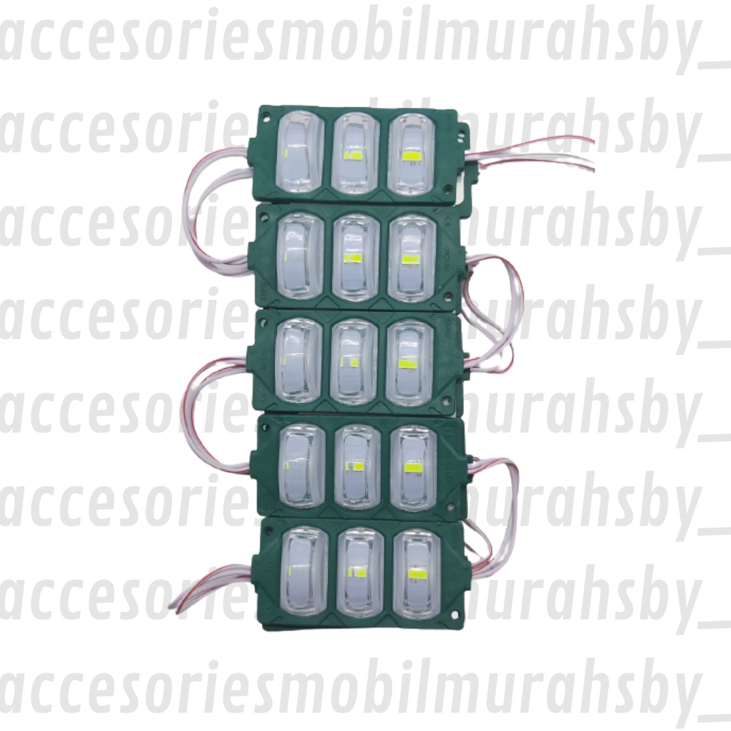 Lampu Led Modul 3 Mata cembung 12Volt Dan 24Volt Waterproof harga untuk 5 pcs