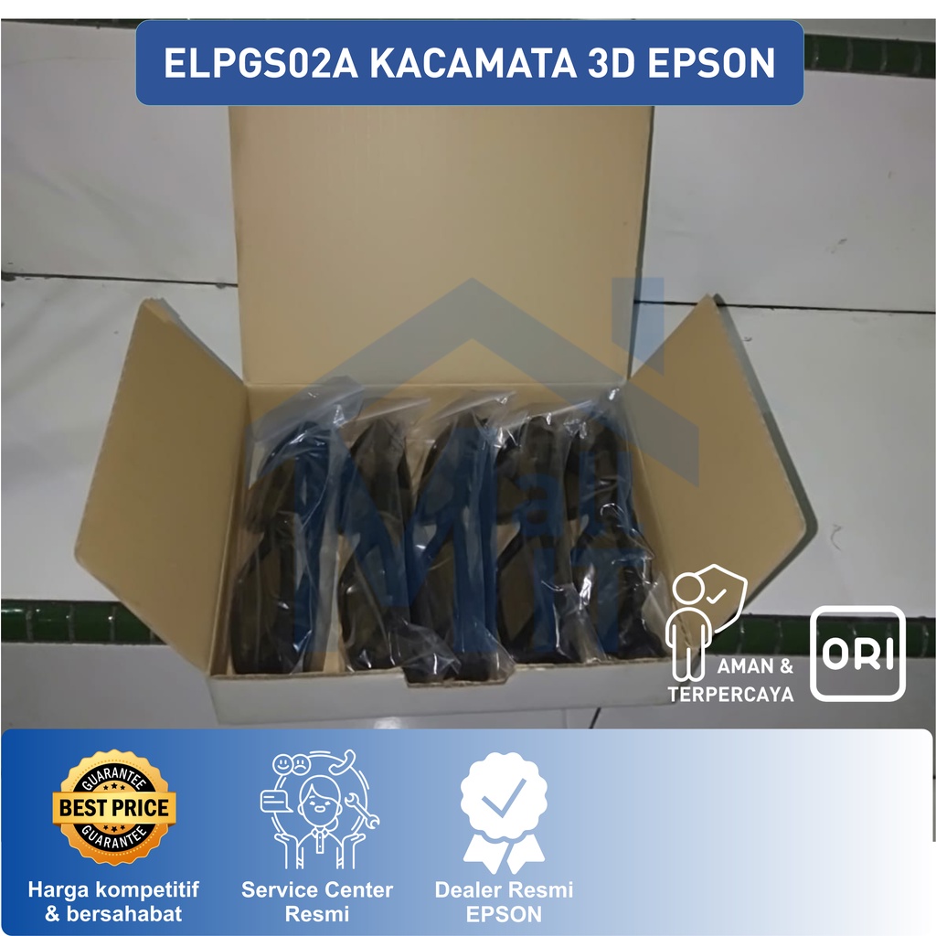 ( Bisa Cod ) Kacamata 3D Pasif EPSON ELPGS02A Proyektor W16SK Home Theater ORIGINAL