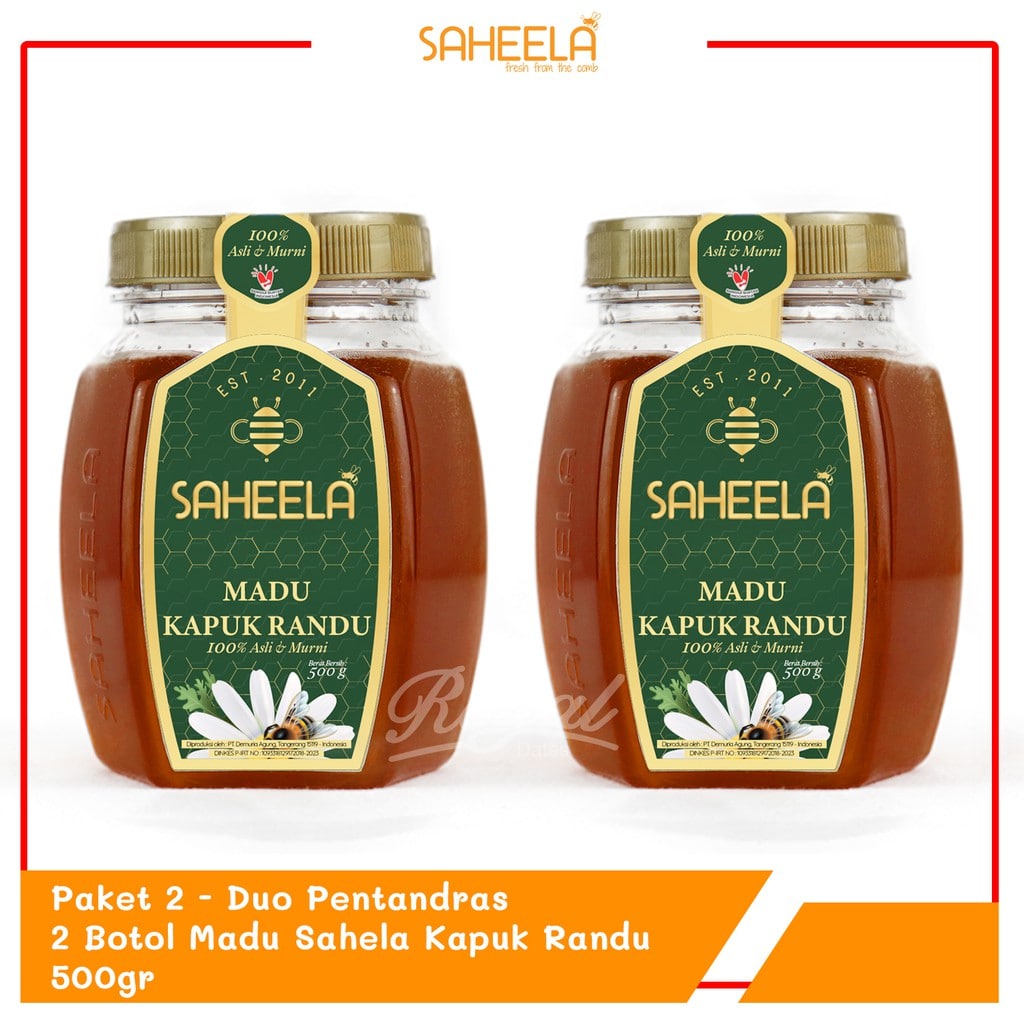 

NEW! Madu Kapuk Randu Saheela 500 gram | 100% Madu Murni Asli Free Mini Gold | Madu Murni Tanpa Campuran