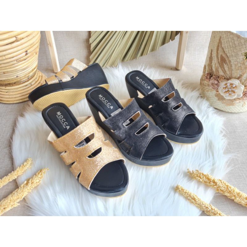 ABBUSHOES Ss 37 Wedges laser gliter