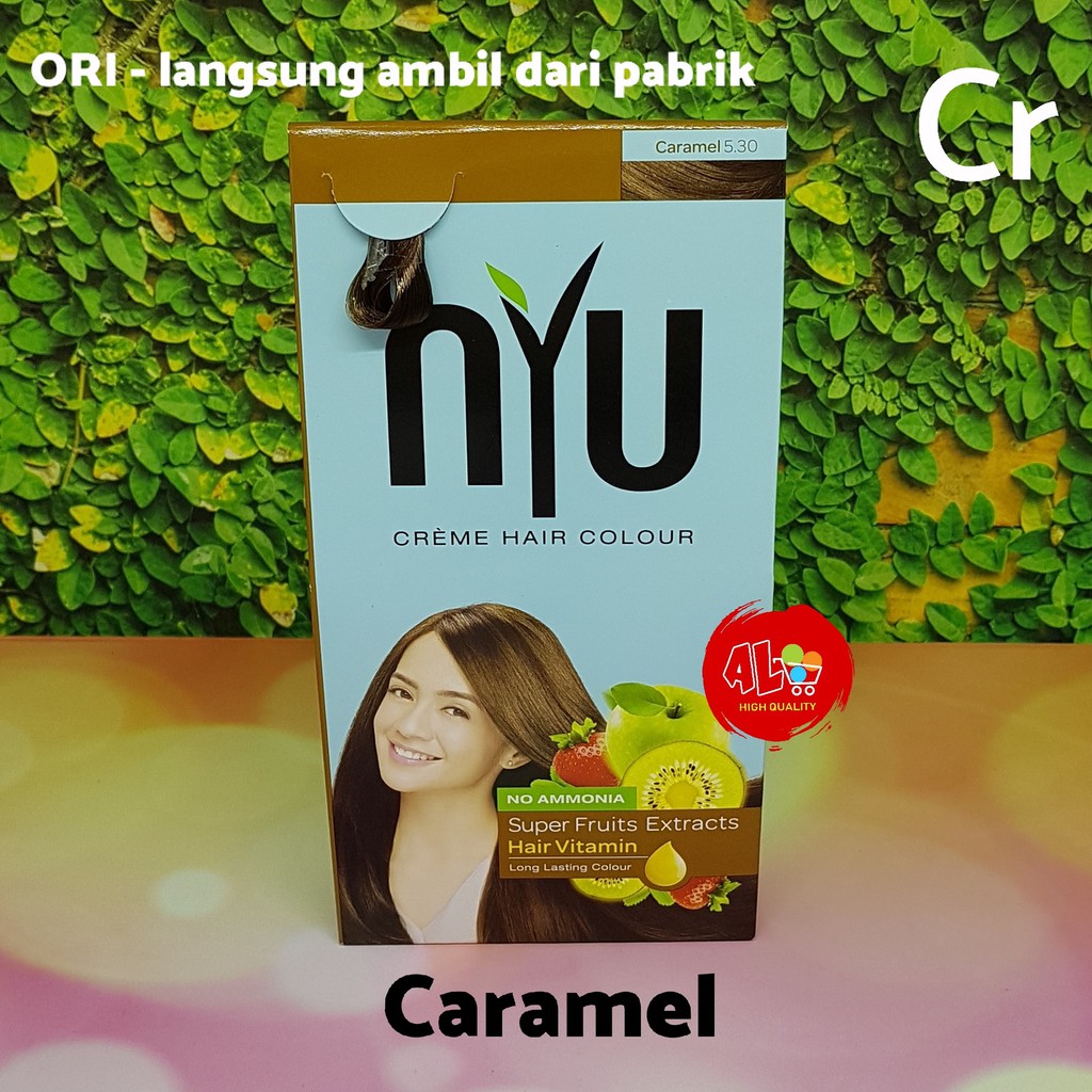 Cr Pewarna Cat  Rambut  NYU  Creme Hair Colour Warna  Caramel 