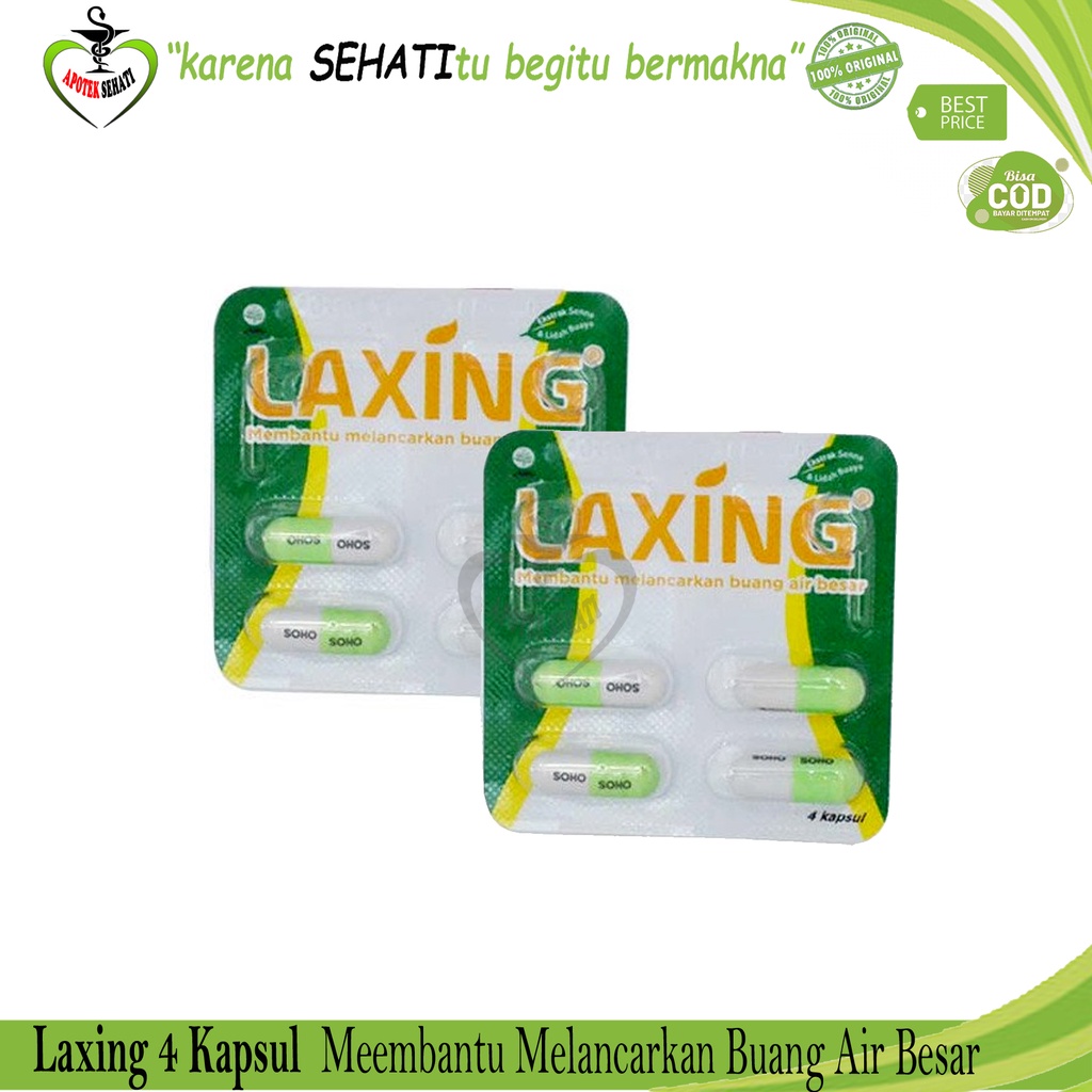 Kapsul Laxing Isi 4 Pencahar BAB | Herbal Alami Pelancar Pub