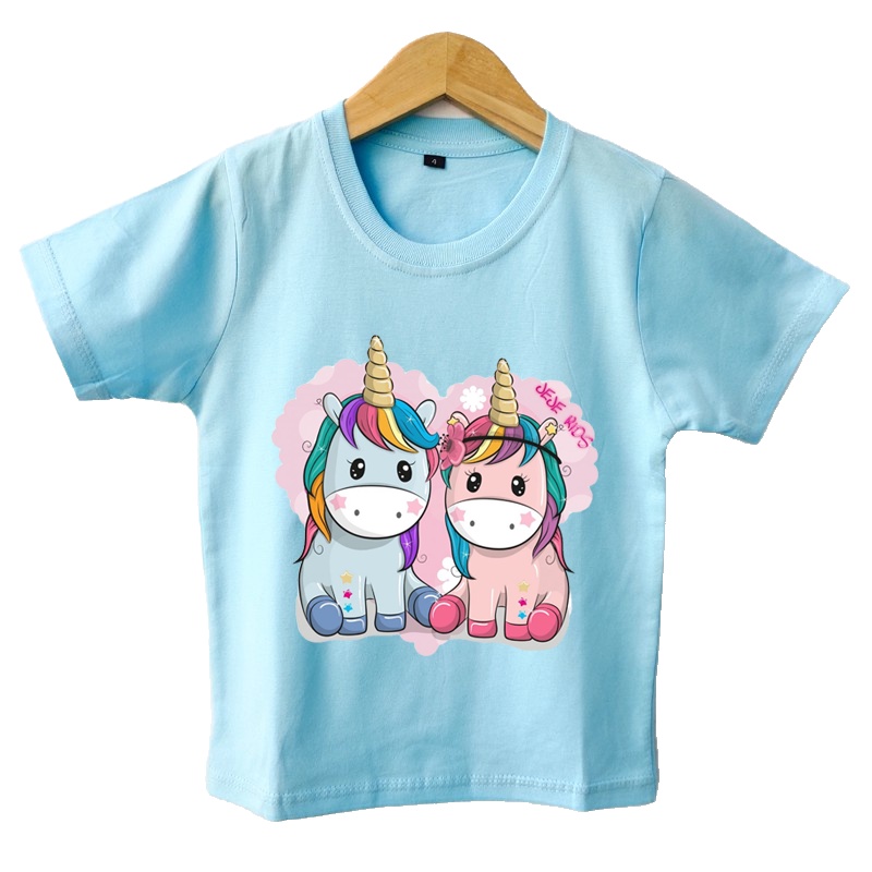 Kaos anak Perempuan UNICORN KEMBAR