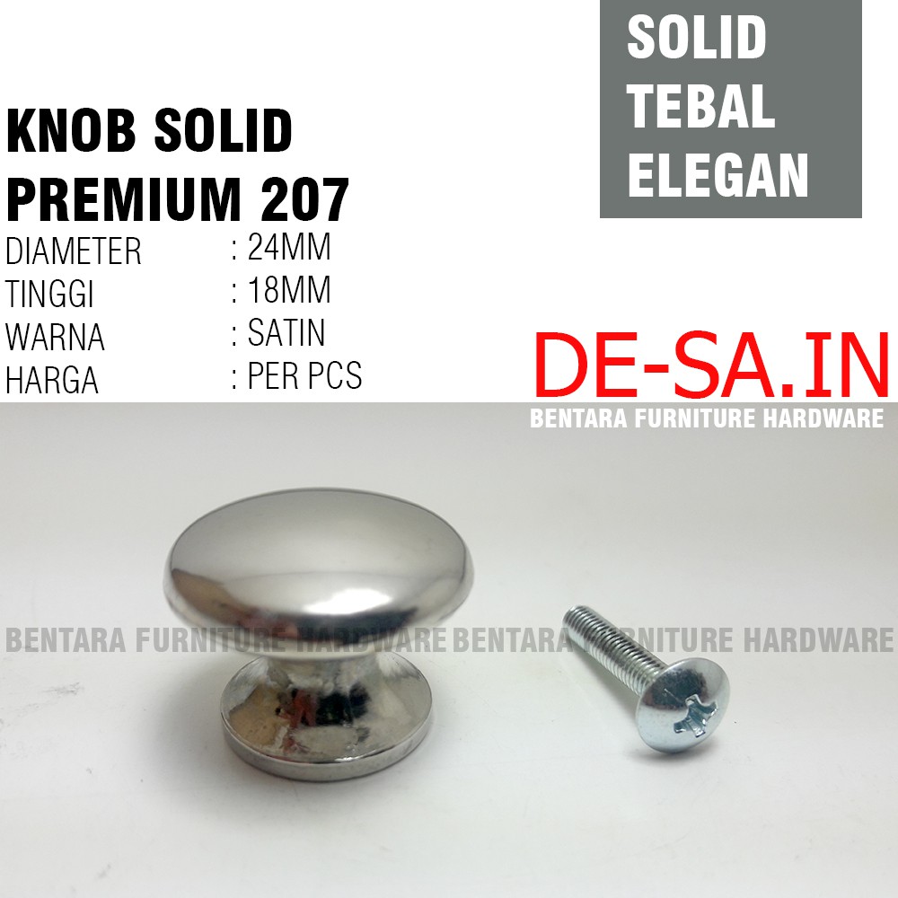 Knob Solid Premium 207 - Handle Tarikan Laci Pintu Kabinet Dapur