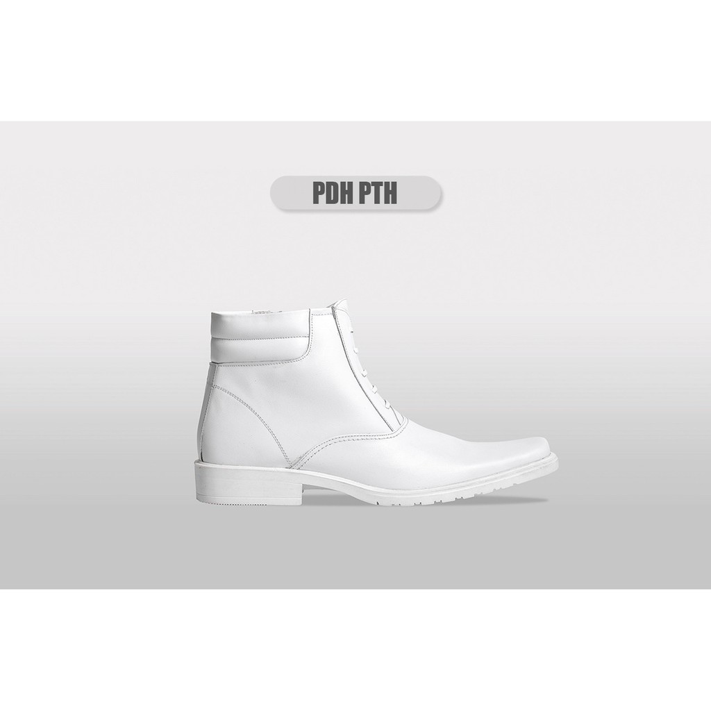 SEPATU PDH PTH/PUTIH Pria KULIT Asli