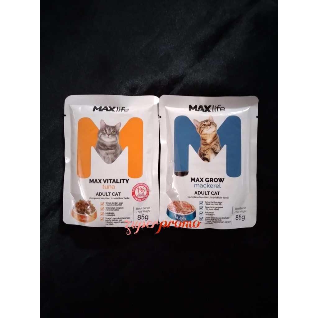 Maxlife Pouch Adult 85gr / Makanan Basah Kucing Dewasa