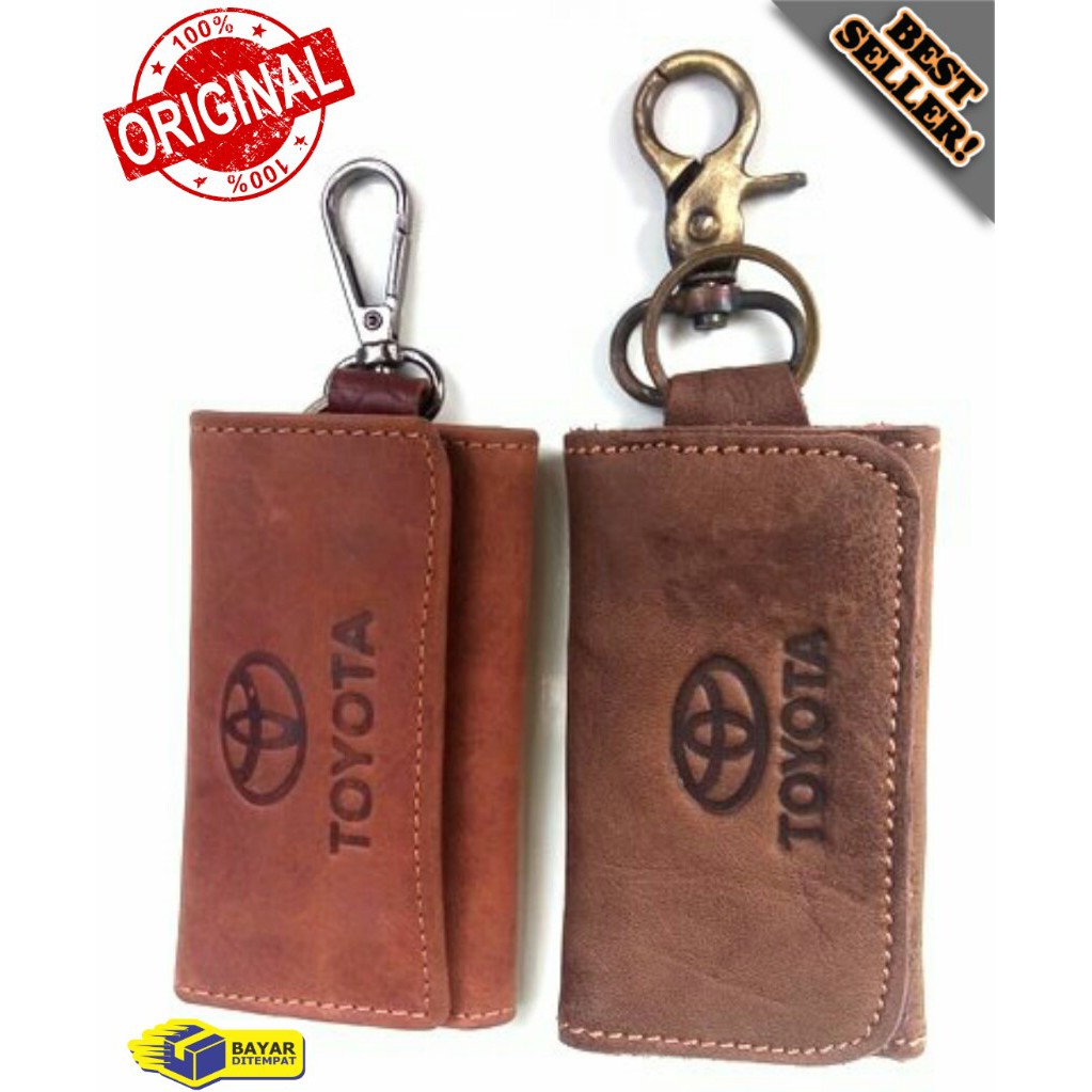 Dompet STNK Mobil 100% Kulit Asli  Gantungan Kunci Mobil Mewah  Dompet STNK Mobil Toyota