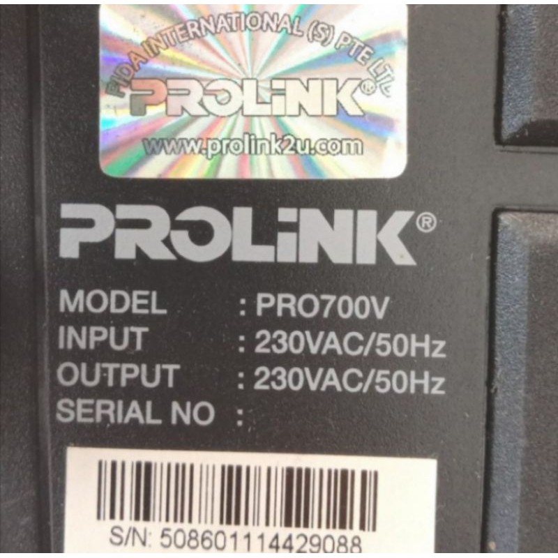 UPS PROLINK (PRO 700V) TANPA BATTERY