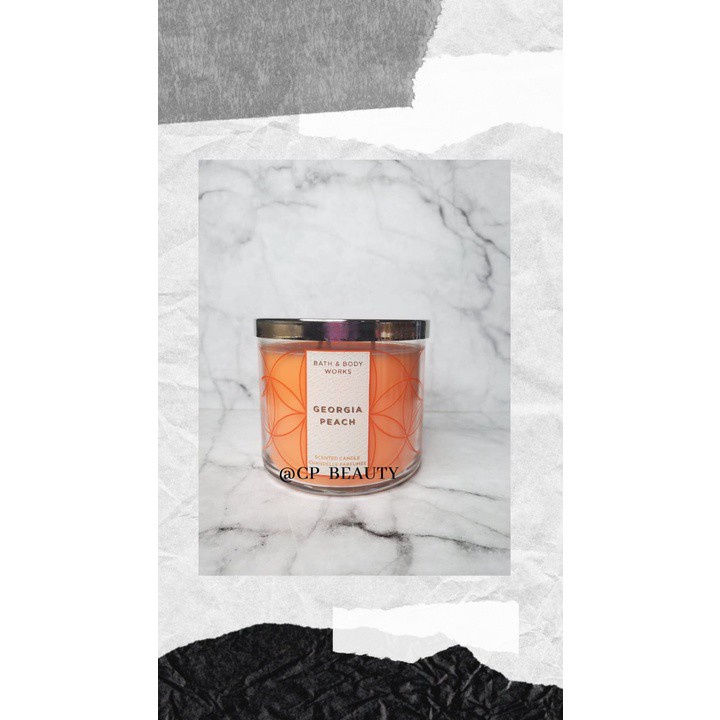 BATH & BODY WORKS THREE WICK CANDLE / LILIN GEORGIA PEACH