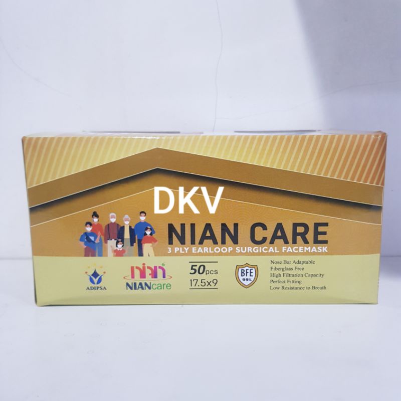 Masker Medis 3ply Nian Care isi 50