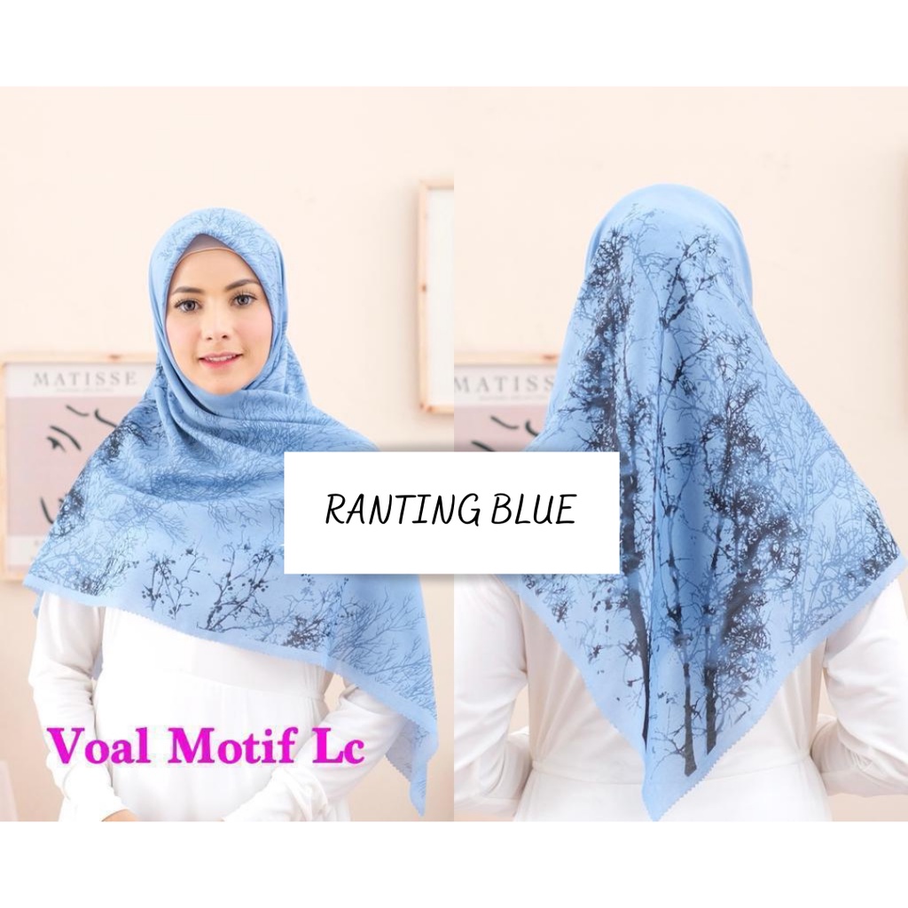 COD PROMO DENAY KW HIJAB SEGIEMPAT VOAL MOTIF / JILBAB DEENAY KW MOTIF TERMURAH-RANTING BLUE