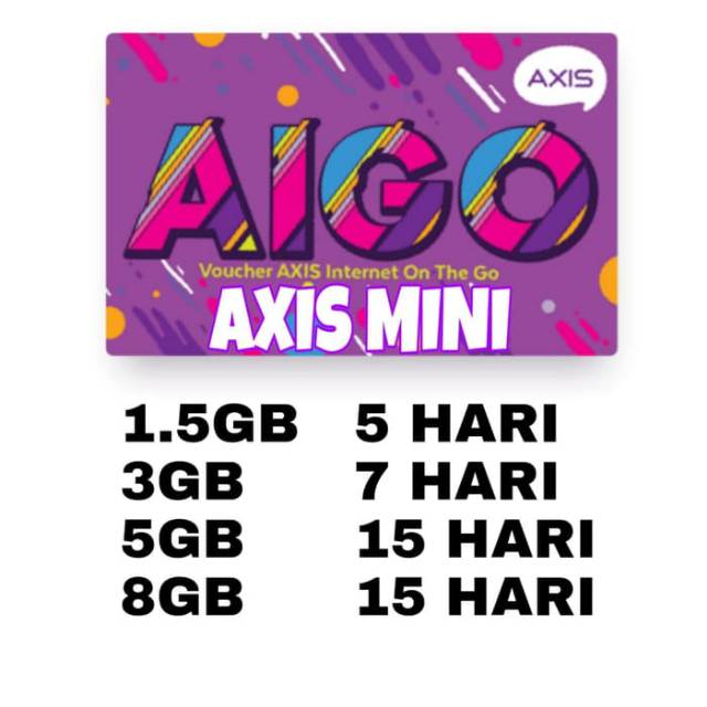 VOUCHER AXIS MINI (KODE DIKIRIM VIA CHAT)