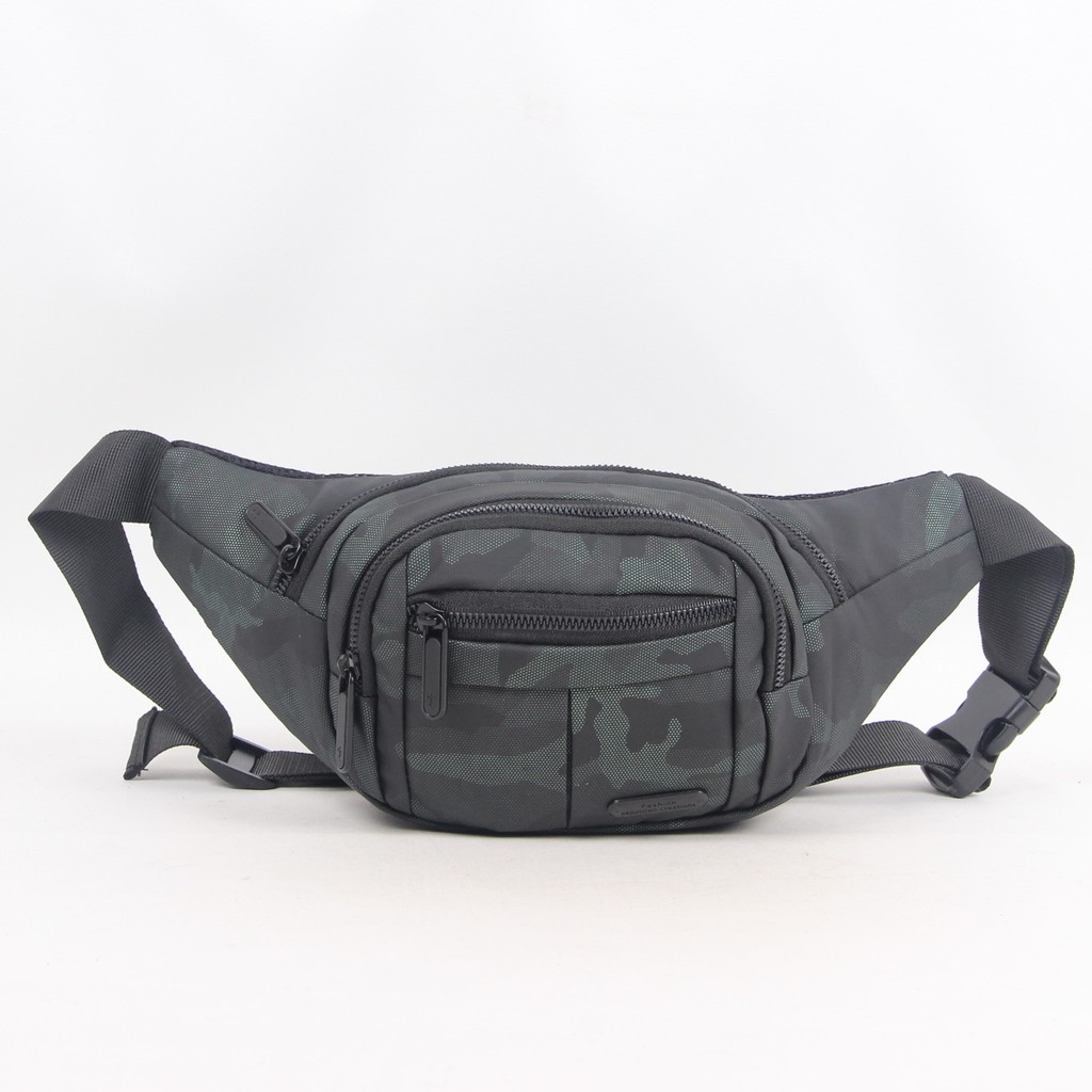 Men's Bag Army Camo Hitam Abu - TAS PINGGANG POLO HUMMER