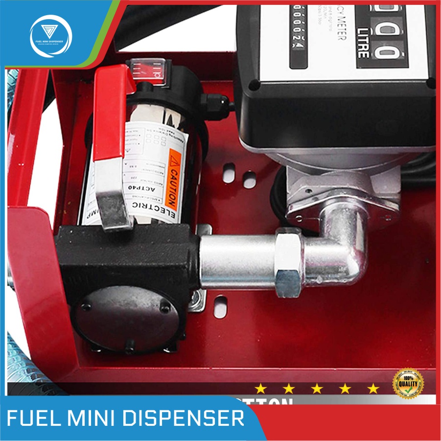 Fuel Transfer Pump Diesel JYB-40 - Pompa Transfer Minyak Bensin Solar Full Set - Flow Meter Analog 4 Digit