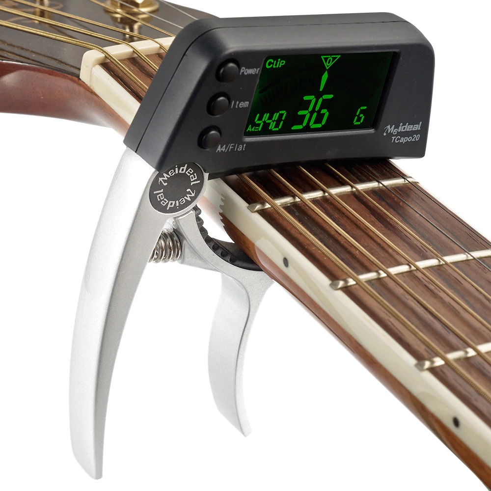 Meideal Capo Gitar Aluminium with Tuner - TCapo20 - Silver