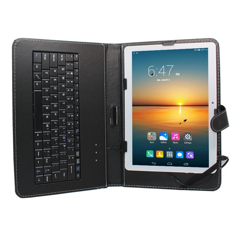 8inch/10,1 inci atau lebih Universal Keyboard Case for Tablet PC Wire Micro Type-C USB Cable