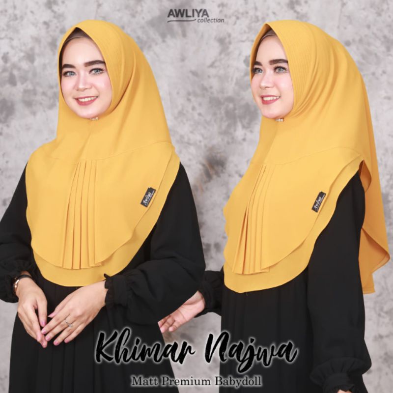 KHIMAR NAJWA/ORIGINAL AWLIYA COLLECTION/JILLAB OVAL MINI INSTAN NAJWA/KERUDUNG OVAL MINI