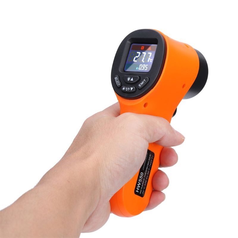 Infrared Thermometer Non-contact LCD Industrial Kitchen Temperature Gun HW550 -50~550°C