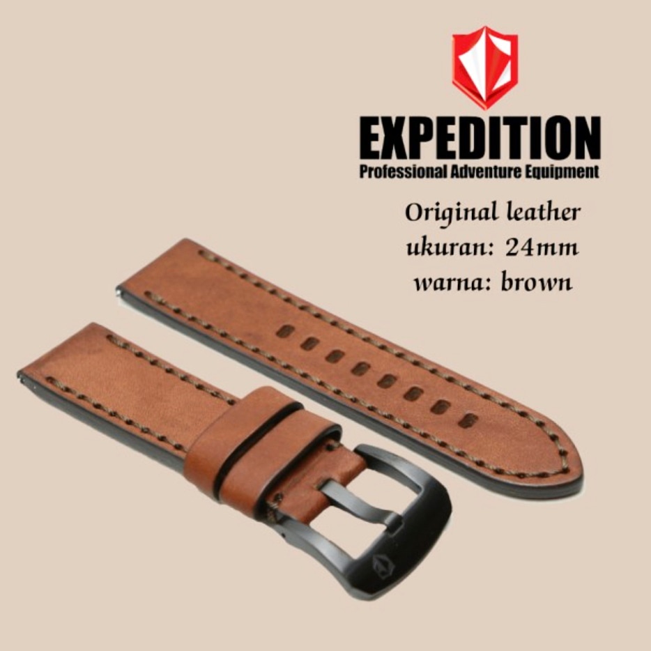 Strap Watch / Kulit / Tali Jam Tangan Original Expedition Coklat