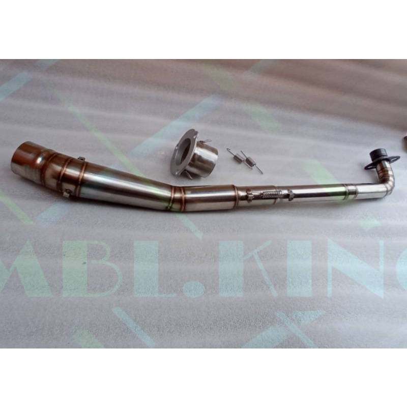 leheran knalpot full cacing supra x125 pnp slincer standar original/fu - leher supra x125 plus adapt