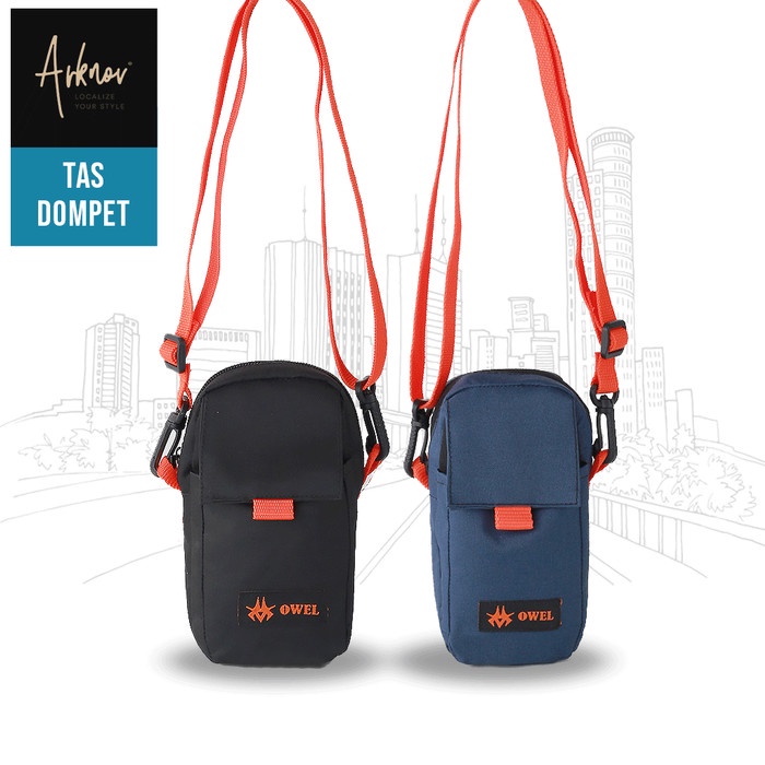 SALE Hanging Wallet Tas Kalung Leher Multifungsi untuk Hp Kartu 2 Varian - Hitam