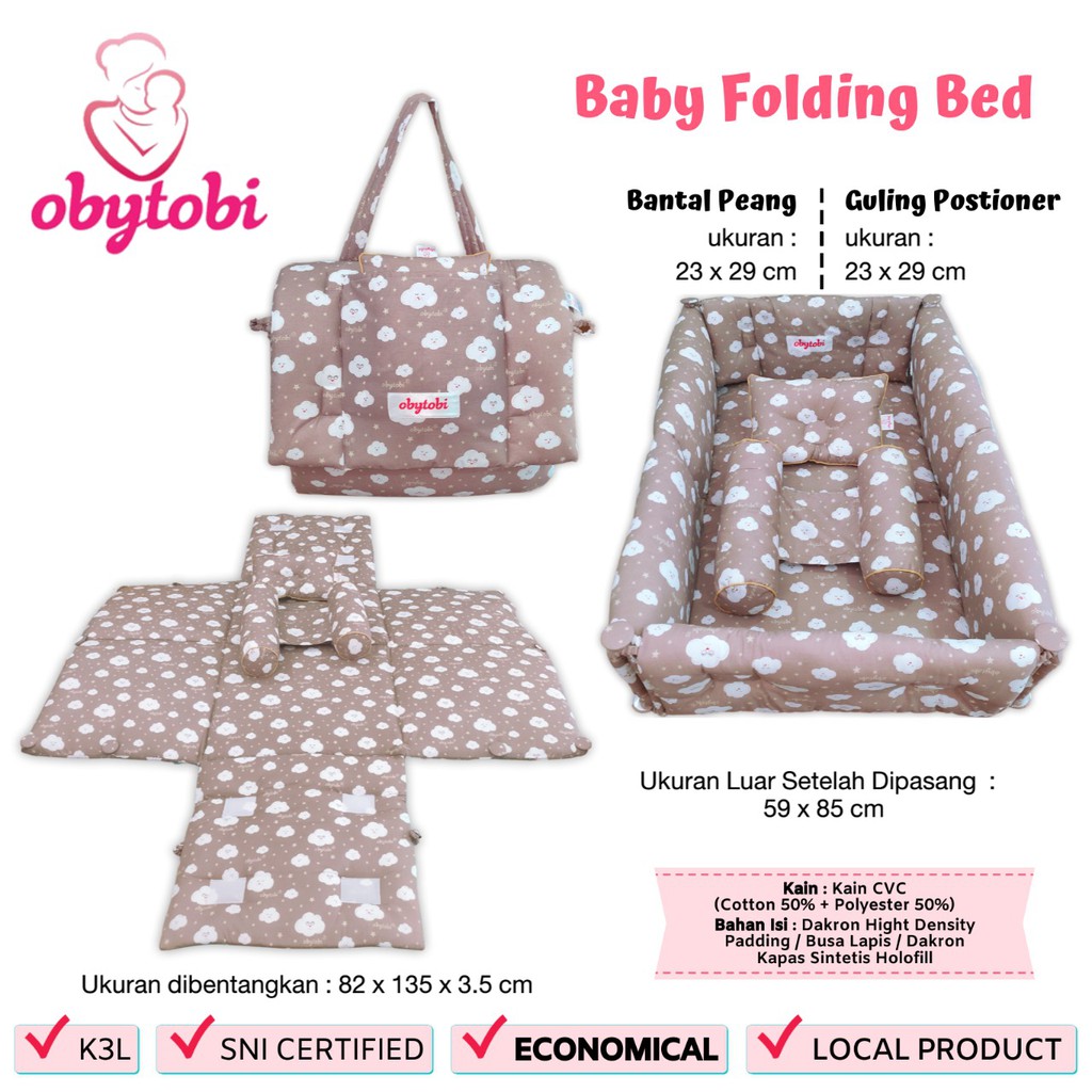 Obytobi By Obayito Baby Folding Bed OB-0107-B