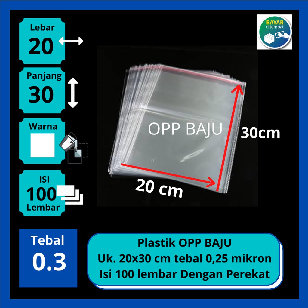 plastik opp 20x30cm/plastik opp bening/plastik opp lem/plastik oppBAJU/plastik opp souvenir/opptebal