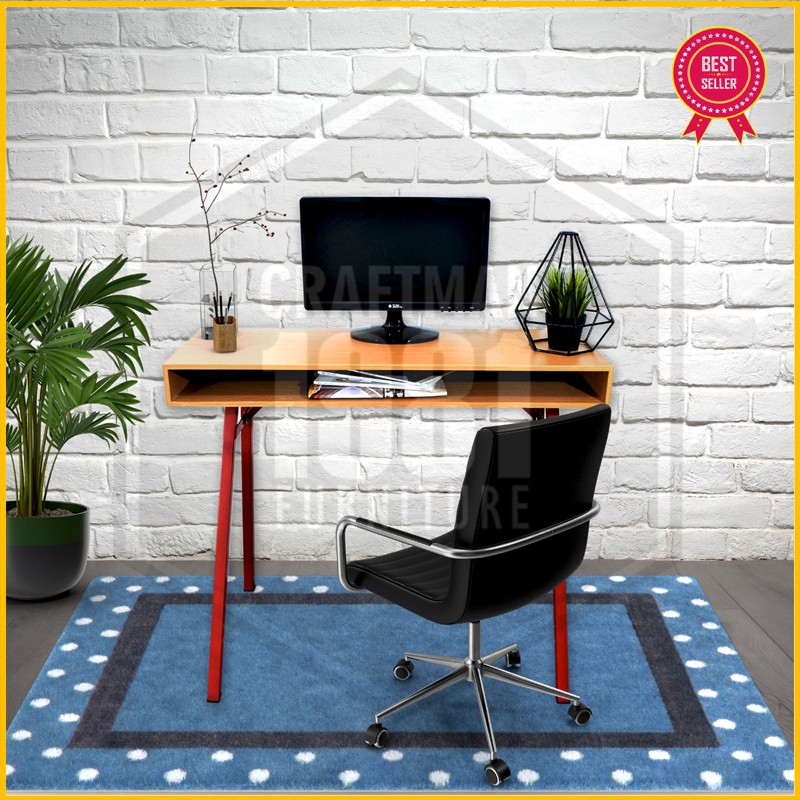 Meja Komputer Kerja Officetable Tulis 100x35 Kayu Murah Minimalis