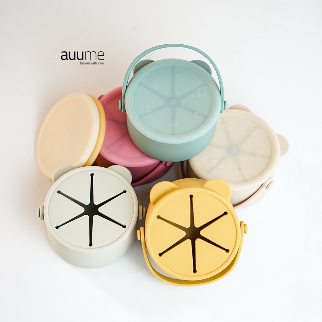 Auume - Silicone Baby Snack Cup with Lid - Tempat Snack Bayi
