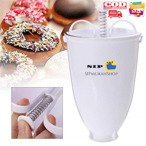 Alat Pembuat Adonan Donat Kue Bulat Cetakan DIY Drop Donut Maker Tool Dapur Memasak Cake / Alat Pembuat Adonan Cetak Donat - Donat Maker Tool - Cetakan Donat Tinggal Tekan Jadi Bulat