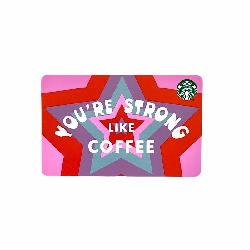 You're Strong Like Coffee Starbucks Card 2021 Kartu Paper US Fall