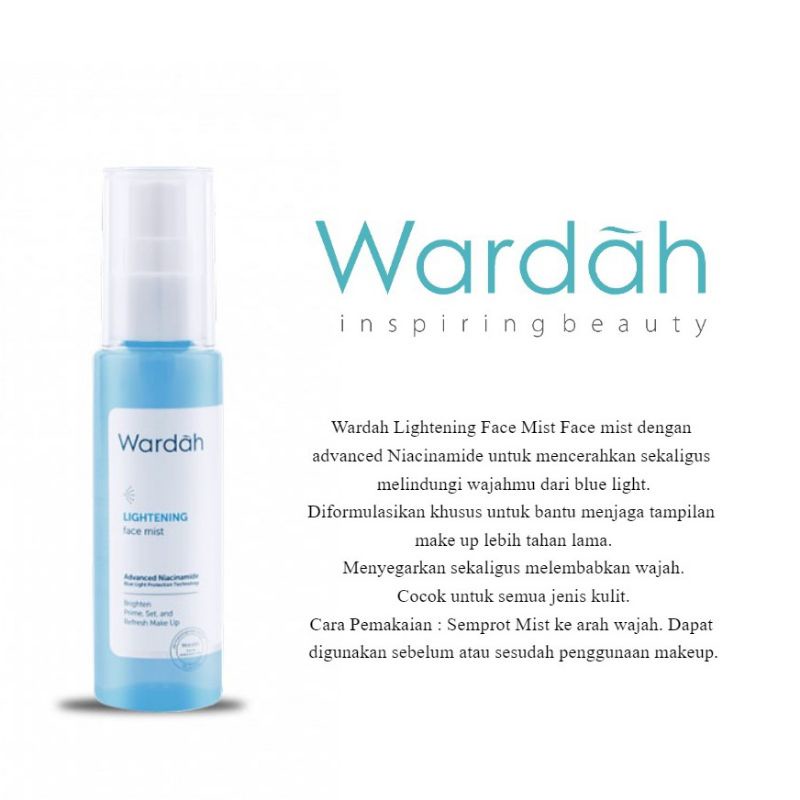 wardah lightening face mist