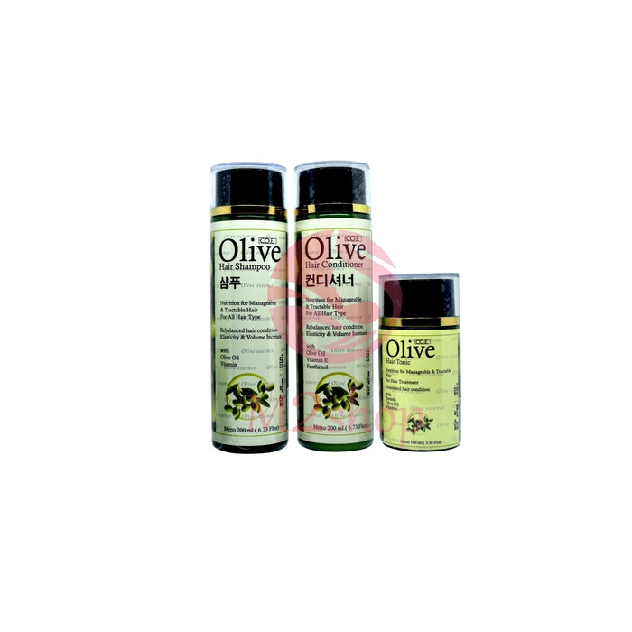 [COD] 3in1 Paket Penumbuh dan melebatkan Rambut Ampuh Dalam 2 minggu | SYB olive Shampo-Conditioner-Hair Tonic