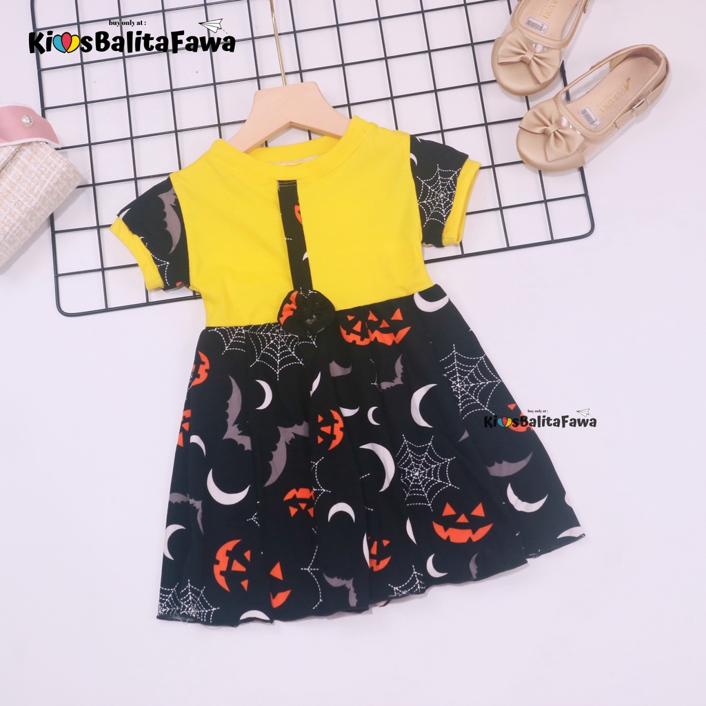 Dress ABC uk 1-2 Tahun / Baju Pita Kaos Adem Grosir Dres Anak Perempuan Batik Lucu Lengan Murah