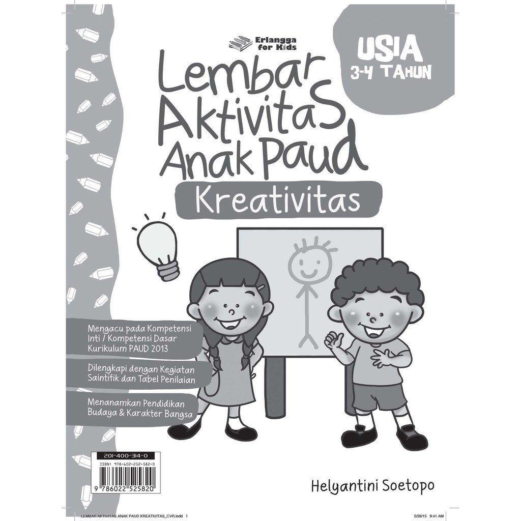 Buku Erlangga TK 2014003140 LEMBAR AKTIVITAS ANAK PAUD: KREATIVITAS