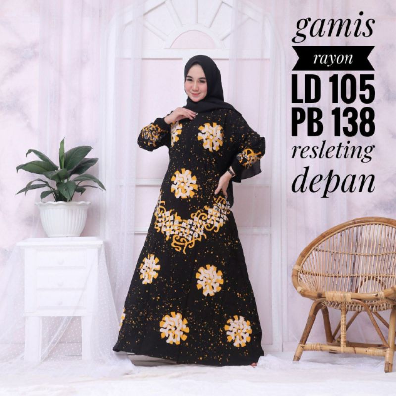 GAMIS MODERN BATIK  RAYON ADEM RESMI DAN NON RESMI