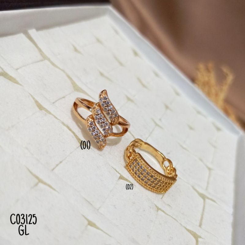 Cincin Fashion Zircon Gold C03125