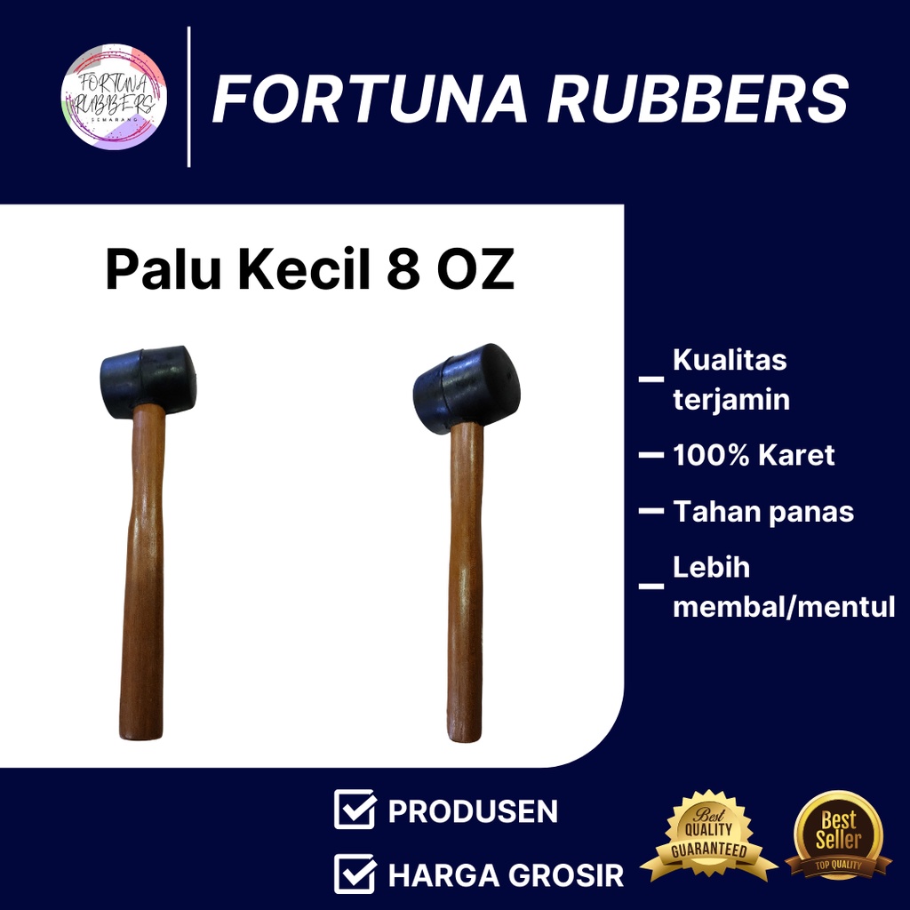 PALU KARET KERAMIK UKURAN 8 OZ / KECIL