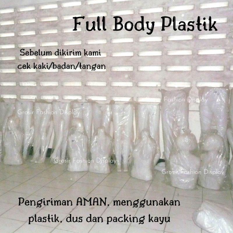 Patung Manekin Plastik Cowok Full Body Tanpa Kepala Plat Tusuk Betis Manekin Laki-Laki-SET F