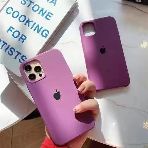 IPHONE Casing Silikon Cair Warna-Warni Beludru Untuk Iphone11 12 13 14 Pro Max Plus X XS XR 7 8 Plus SE 2020 shockproof case cover