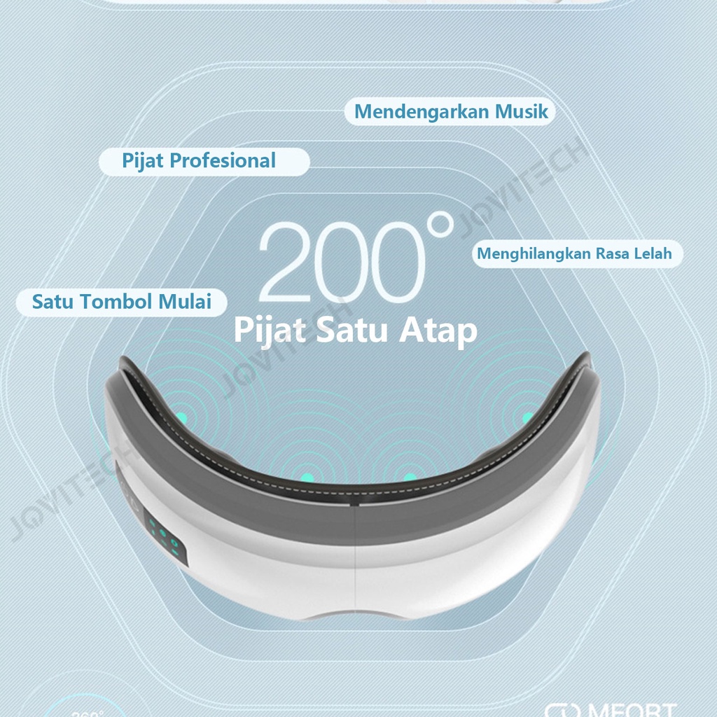 【COD】Jovitech 16D Eye massager Bluetooth Pijat Elektrik Terapi Mata Vibration Air Pressure Infrared Heater