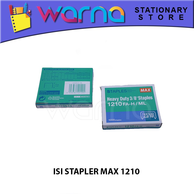 

REFIL STAPLER ISI STAPLES MAX 1210